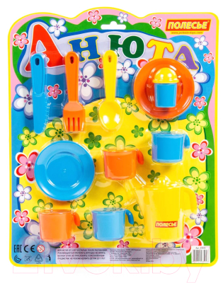 Набор игрушечной посуды Полесье Анюта на 4 персоны / 35943