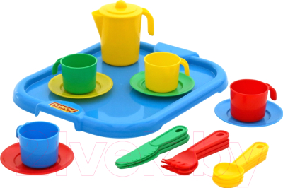Набор игрушечной посуды Полесье Анюта с подносом на 4 персоны / 3889