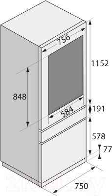 Декоративная панель для холодильника Asko DPRWF2826S