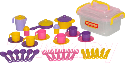 Набор игрушечной посуды Полесье Настенька на 6 персон / 56580 (38эл)
