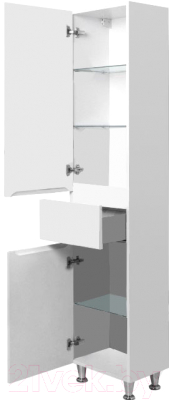 Шкаф-пенал для ванной Юввис Эльба ПН1ш-35 Д (левый)