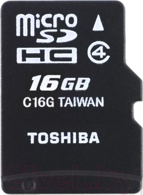 Карта памяти Toshiba M102 16GB microSD Class 4 + адаптер (THN-M102K0160M2)