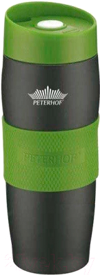 Термокружка Peterhof PH-12419 (черный/зеленый)