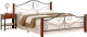 Полуторная кровать Halmar Violetta 120x200 (античная черешня/черный) - 