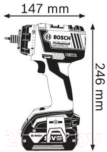 Профессиональная дрель-шуруповерт Bosch GSR 18 V-EC FC2 Professional (0.601.9E1.104)