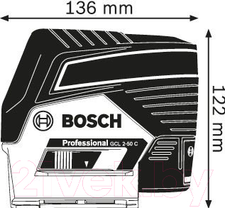 Лазерный нивелир Bosch GCL 2-50 C Professional с держателем (0.601.066.G03)