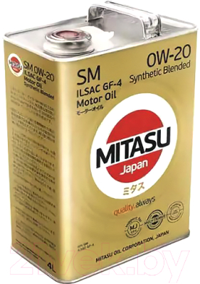 Моторное масло Mitasu 0W20 / MJ-123-4 (4л)