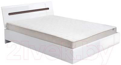Двуспальная кровать Black Red White Azteca S205-LOZ160x200 с подъемным механизмом (белый/белый блеск)