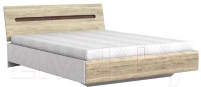 Двуспальная кровать Black Red White Azteca S205-LOZ160x200 с подъемным механизмом (белый/дуб санремо)