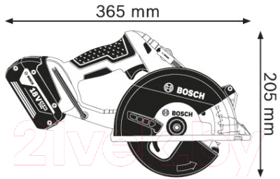 Профессиональная дисковая пила Bosch GKM 18 V-LI Professional (0.601.6A4.000)