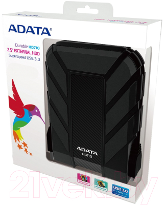 Внешний жесткий диск A-data DashDrive Durable HD710 Pro 1TB Black (AHD710P-1TU31-CBK)