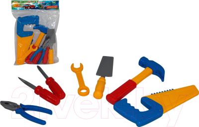 Набор инструментов игрушечный Полесье №7 / 53701 (7эл) - Цвет зависит от партии поставки