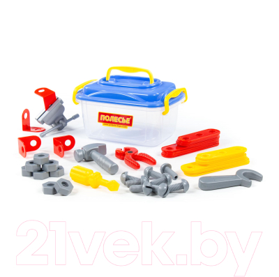 Набор инструментов игрушечный Полесье Механик / 56610 (41эл, в контейнере)