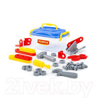 Набор инструментов игрушечный Полесье Механик / 56610 (41эл, в контейнере)