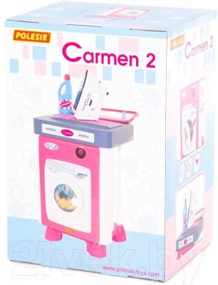 Комплект бытовой техники игрушечный Полесье Carmen №2 со стиральной машиной / 57907 (в коробке)