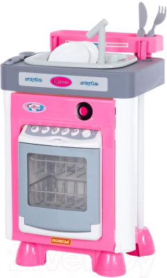 Комплект бытовой техники игрушечный Полесье Carmen №3 с посудомоечной машиной и мойкой / 57914 (в коробке)