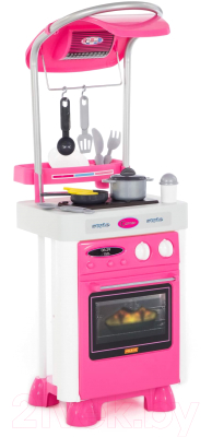 Кухонная плита игрушечная Полесье Carmen №4 с варочной панелью и духовым шкафом / 47953 (в пакете)