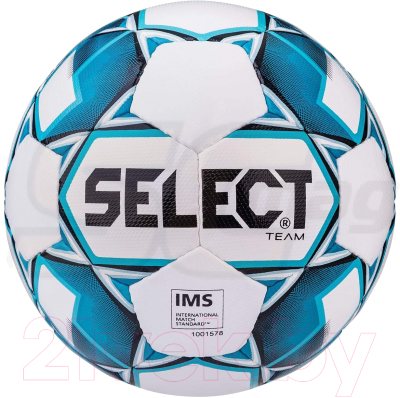 Футбольный мяч Select Team IMS / 815419 (размер 5, белый/синий/черный)