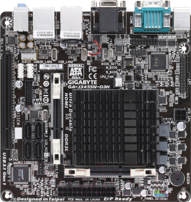 

Материнская плата Gigabyte, GA-J3455N-D3H