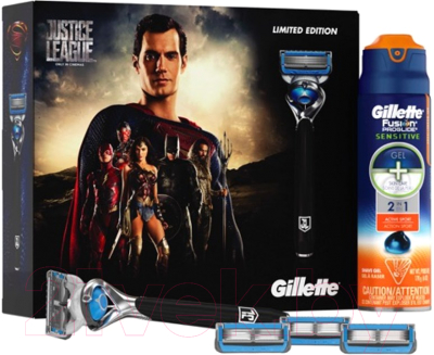 Набор для бритья Gillette Fusion ProShield Chill + Active Sport (станок +4кассеты + гель д/бритья)