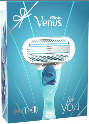 Набор для бритья Gillette Venus + Satin Care (станок + кассета + гель д/бритья)