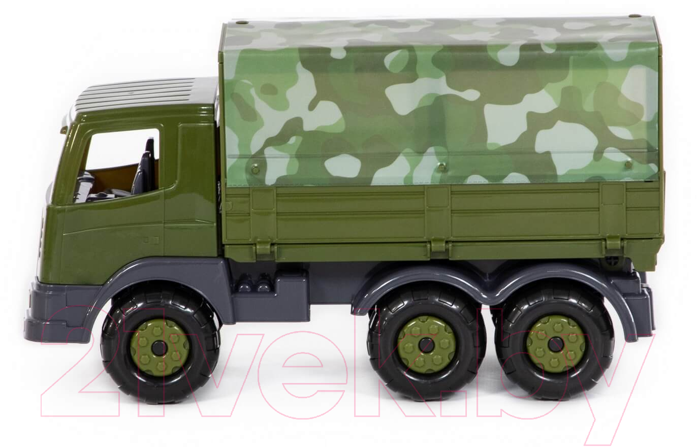 Фургон игрушечный Полесье Автомобиль бортовой тентовый военный Престиж / 49148 — фото 3