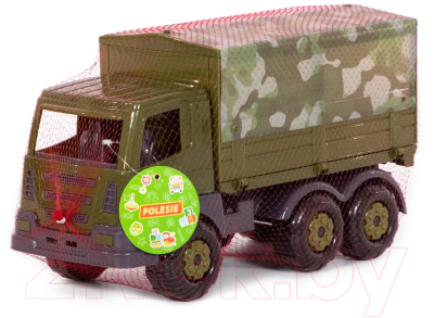 Фургон игрушечный Полесье Автомобиль бортовой тентовый военный Престиж / 49148