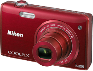 Компактный фотоаппарат Nikon Coolpix S5200 Red - общий вид