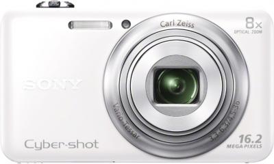 Компактный фотоаппарат Sony Cyber-shot DSC-WX60 White - вид спереди