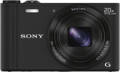 Компактный фотоаппарат Sony Cyber-shot DSC-WX300 (черный) - вид спереди