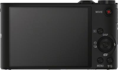 Компактный фотоаппарат Sony Cyber-shot DSC-WX300 (черный) - вид сзади