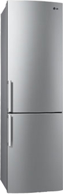 Холодильник с морозильником LG GA-B489YLCA - вполоборота