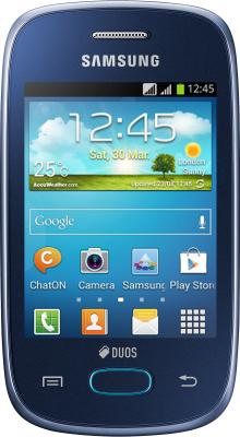 Смартфон Samsung S5312 Galaxy Pocket Neo Duos Dark Blue - вид спереди