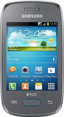 Смартфон Samsung S5312 Galaxy Pocket Neo Duos Silver - вид спереди