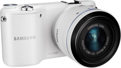 Беззеркальный фотоаппарат Samsung NX2000 (EV-NX2000BFWRU) White - общий вид