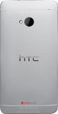 Смартфон HTC One Dual (серебристый) - задняя панель