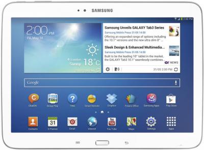 Планшет Samsung Galaxy Tab 3 10.1 16GB White (GT-P5210) - фронтальный вид 