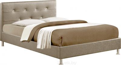 Двуспальная кровать Королевство сна Rizz (160x200 античный золотой) - общий вид