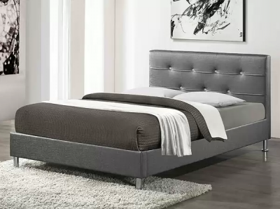 Двуспальная кровать Королевство сна Rizz (160x200 античный серый) - в интерьере