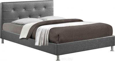 Двуспальная кровать Королевство сна Rizz (160x200 античный серый) - общий вид