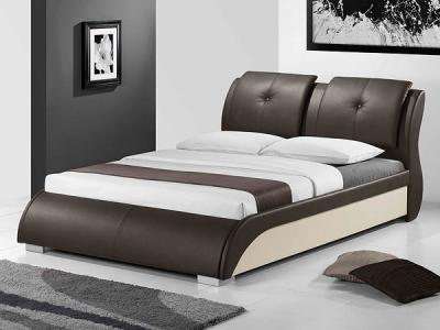 Двуспальная кровать Королевство сна TORENZO (180x200 коричнево-бежевая) - в интерьере