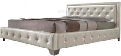 Полуторная кровать Королевство сна MOREE  (140x200 жемчужная) - общий вид