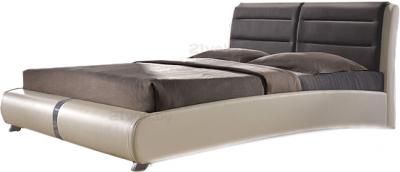 Двуспальная кровать Королевство сна VERA (160x200 коричнево-бежевая) - общий вид