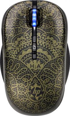 Мышь HP AHercovitch Wireless Mouse (H2P31AA Black-Gold) - общий вид