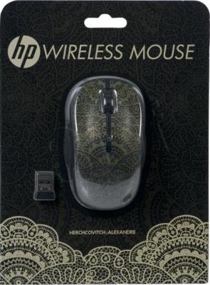 Мышь HP AHercovitch Wireless Mouse (H2P31AA Black-Gold) - коробка