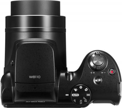 Компактный фотоаппарат Samsung WB110 (EC-WB110ZBABRU) Black - вид сверху