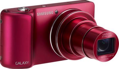 Компактный фотоаппарат Samsung Galaxy Camera EK-GC100 (бордовый) - общий вид