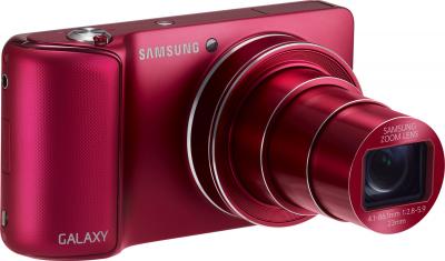 Компактный фотоаппарат Samsung Galaxy Camera EK-GC100 (красный) - общий вид