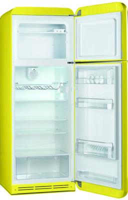 Холодильник с морозильником Smeg FAB30RVE1 - с открытой дверью