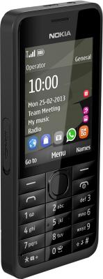 Мобильный телефон Nokia 301 Dual (Black) - вполоборота